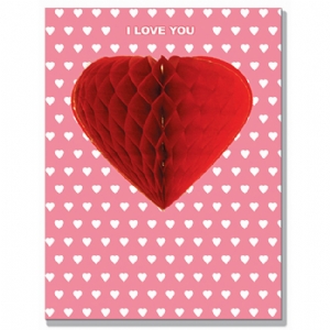 I Love You 3D Heart Card - Click Image to Close